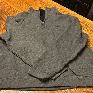 Nautica Men's Charcoal Zip-Up Sweater